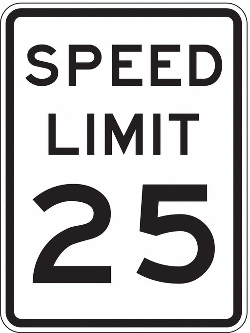 Traffic Sign 24 in x 18 in White