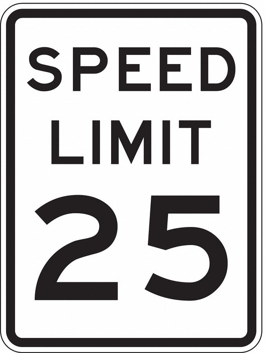 Traffic Sign 24 in x 18 in White