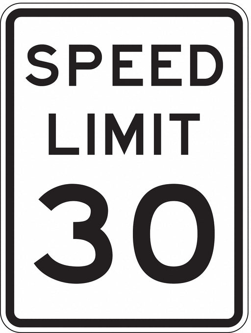 Traffic Sign 24 in x 18 in White