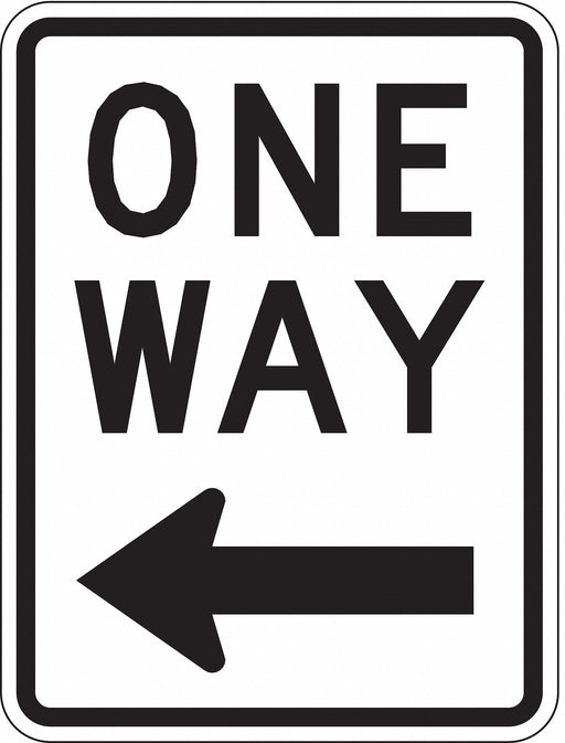 Traffic Sign 24 in x 18 in White