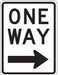 D9712 Traffic Sign 24 in x 18 in White