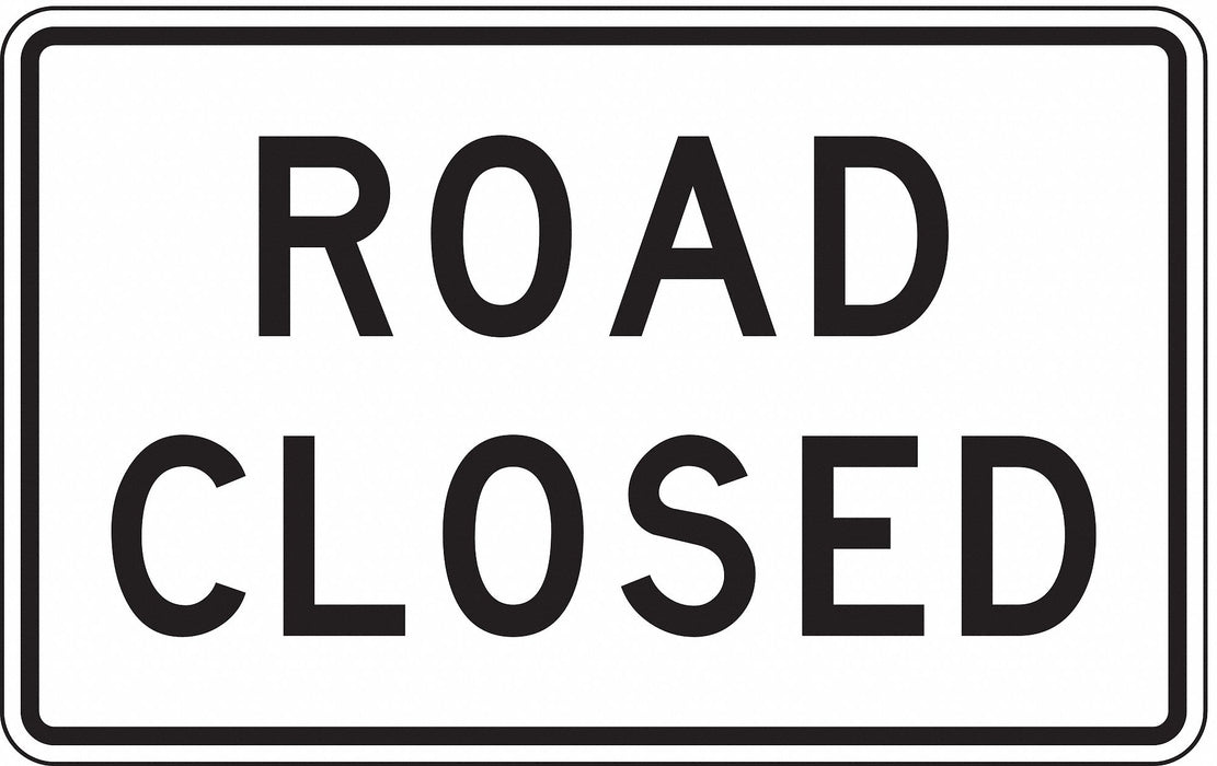 Traffic Sign 30 in x 48 in White