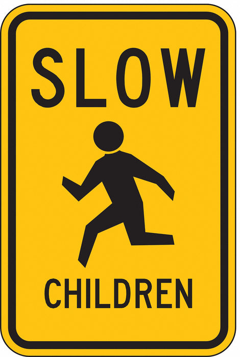 Traffic Sign 24 in x 18 in Yellow