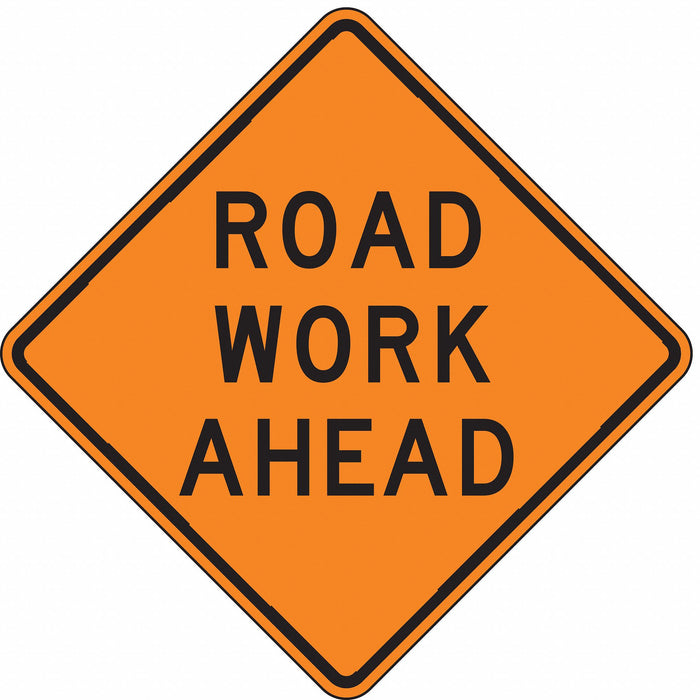 Traffic Sign 30 in x 30 in Orange