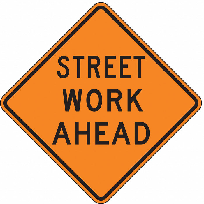 Traffic Sign 30 in x 30 in Orange