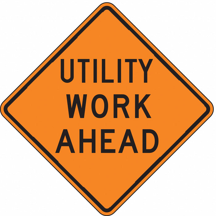 Traffic Sign 30 in x 30 in Orange