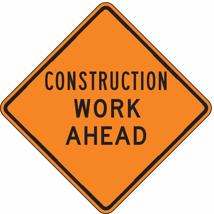 Traffic Sign 30 in x 30 in Orange