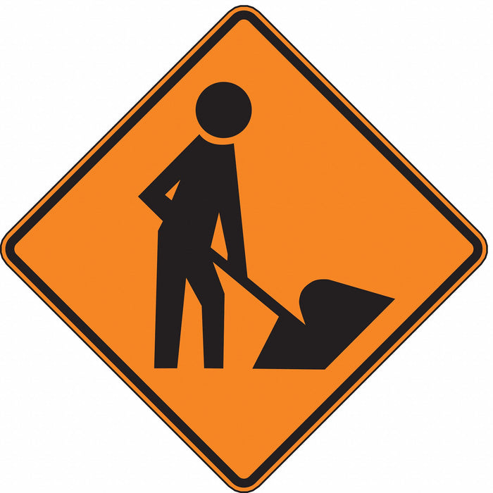 Traffic Sign 30 in x 30 in Orange