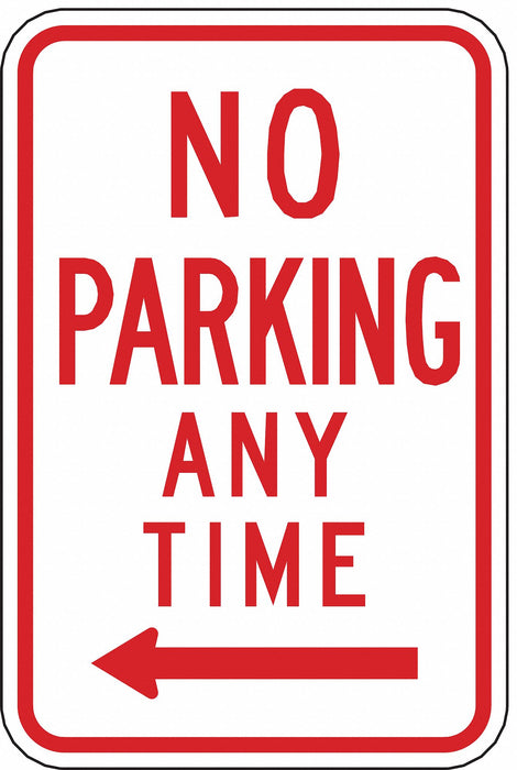 No Parking Any Time Sign 18 x 12 