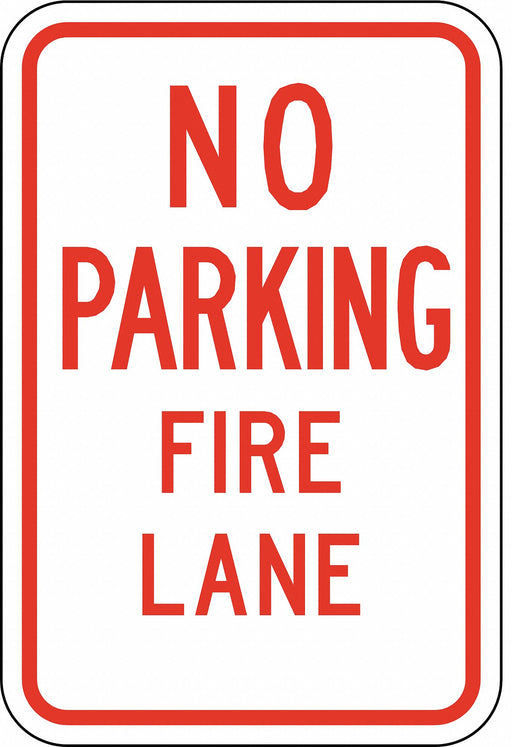 Sign No Parking Fire Lane 18X12 