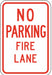 Sign No Parking Fire Lane 18X12 