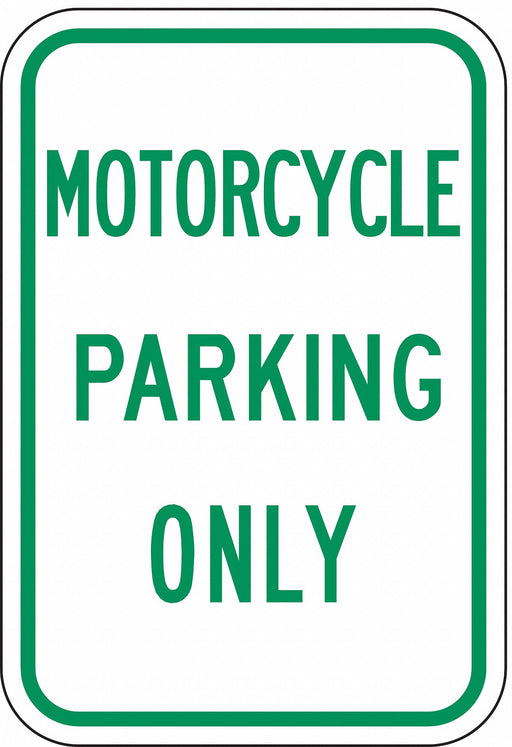 Motorcycle Parking Sign 18 x 12 