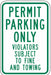 Permit Parking Sign 18 x 12 