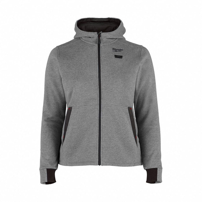 Heated Hoodie M Zipper Gray Gray