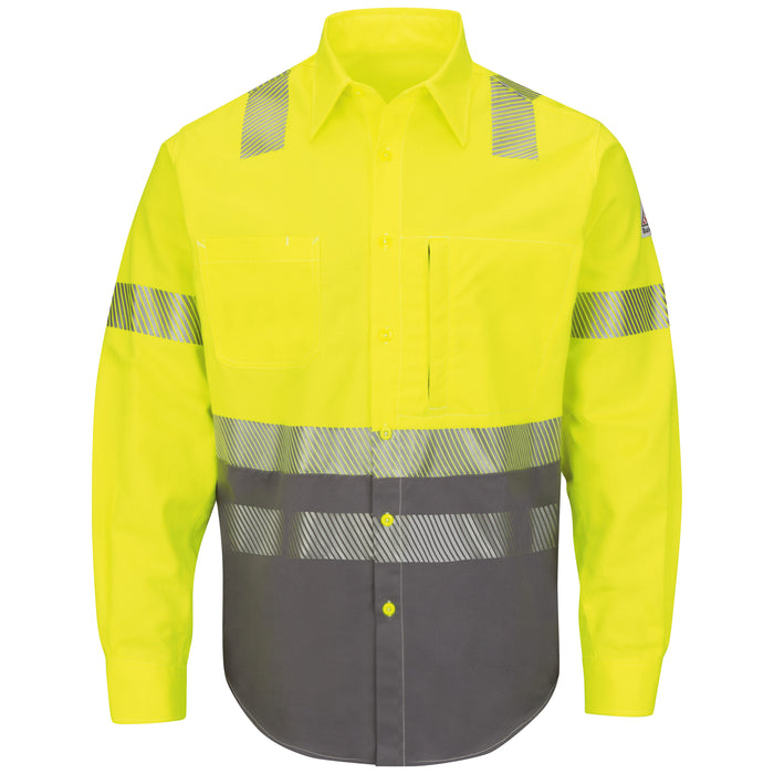 Men's Hi-Visibility Color-Block Uniform Shirt