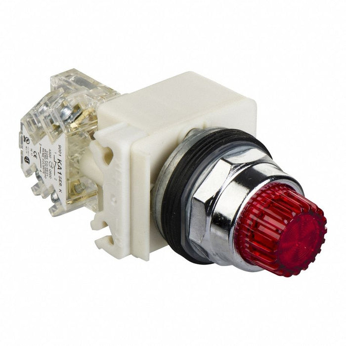 H6929 IllumPushButton FullVoltage Red SPDT