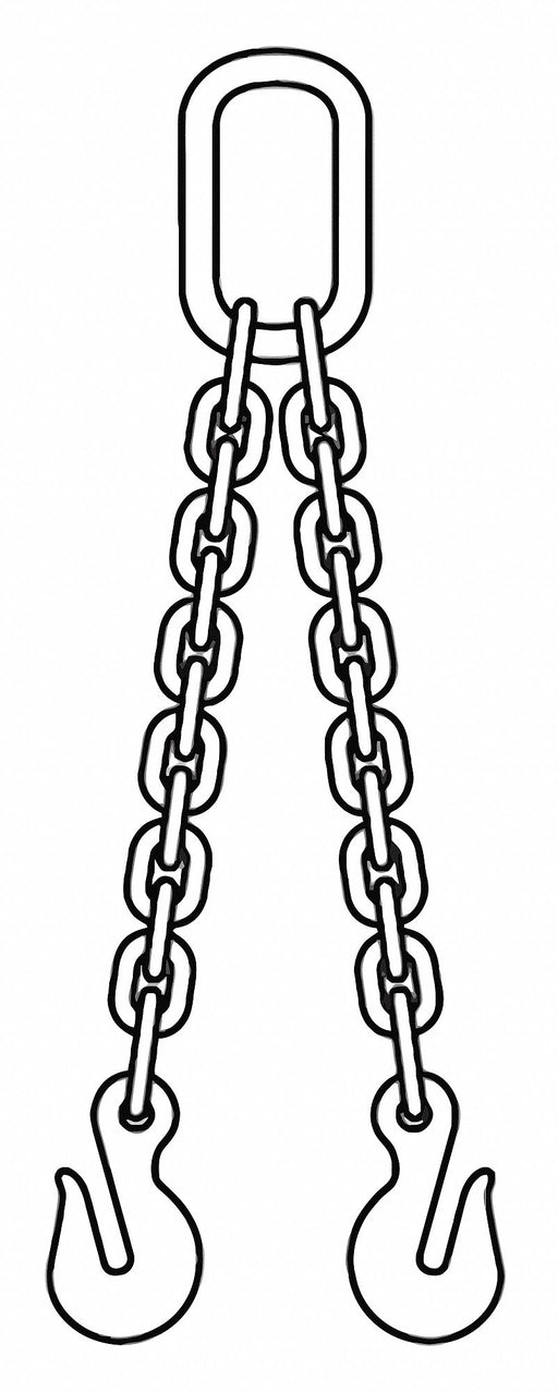Chain Sling 3/8 in Size G80 5 ft L DOG