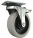 Plate Caster Swivel Rubber 6 1/8 H