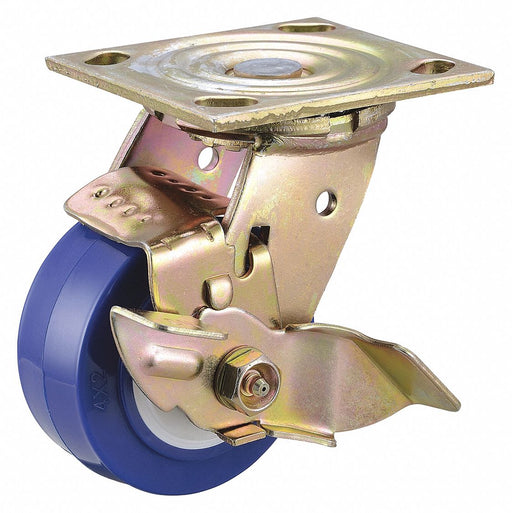 Plate Caster Swivel Polyurethane 5 5/8 H