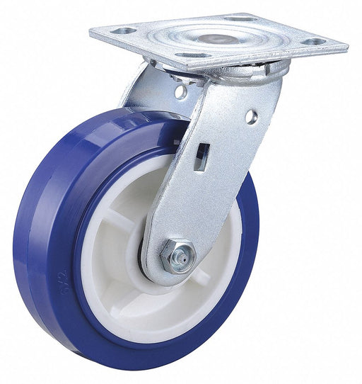 Plate Caster Swivel Polyurethane 7 1/2 H