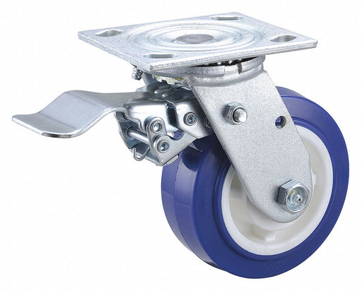 Plate Caster Swivel Polyurethane 6 1/2 H