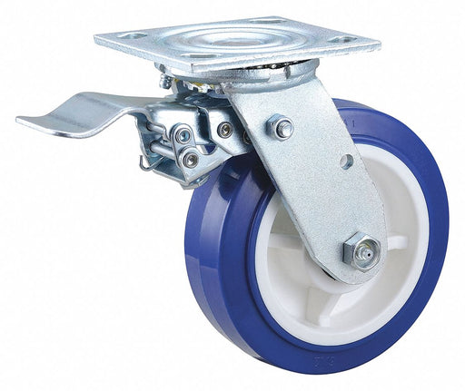 Plate Caster Swivel Polyurethane 7 1/2 H