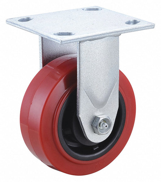 Plate Caster Rigid Polyurethane 6 1/2 H