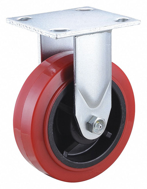 Plate Caster Rigid Polyurethane 7 1/2 H