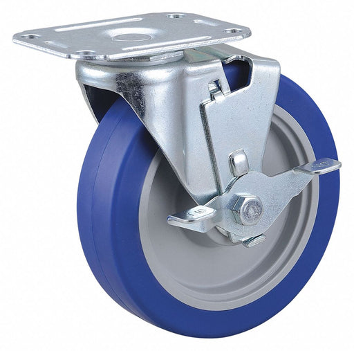 Plate Caster Swivel Polyurethane 5 5/8 H