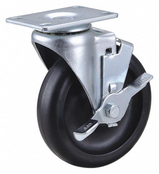 Plate Caster Swivel Polyolefin 6 1/8 H