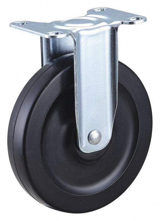 Plate Caster Rigid Rubber 5 7/8 H