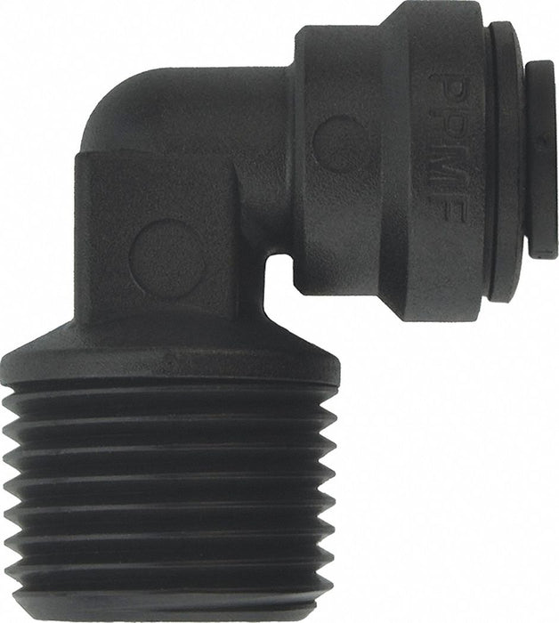 Elbow Polypro Push-Fit1/4 MNPT3/8 PK10