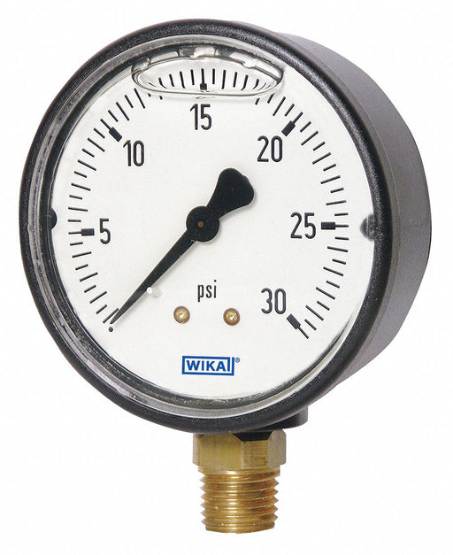 Pressure Gauge 2-1/2 Dial Size Bottom