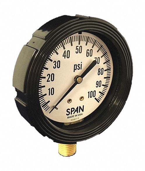 Pressure Gauge 3-1/2 Dial Size