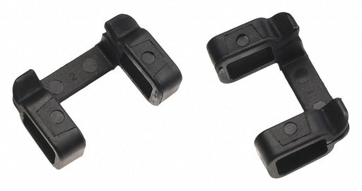 Helmet Clips Black Plastic PR