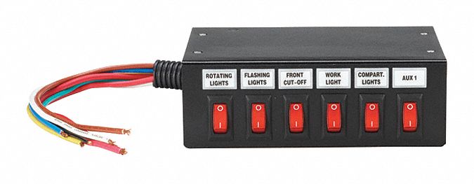 Switch Box 12V 6 Terminals Lamp Cap. 20A