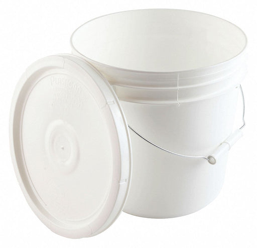 Pail Polyethylene White Snap-On