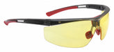 Safety Glasses Amber Lens Black Frame