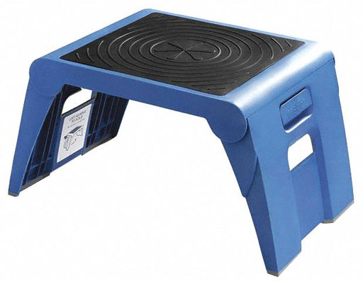 Folding Step Blue 300 lb Ld Cap. Plastic