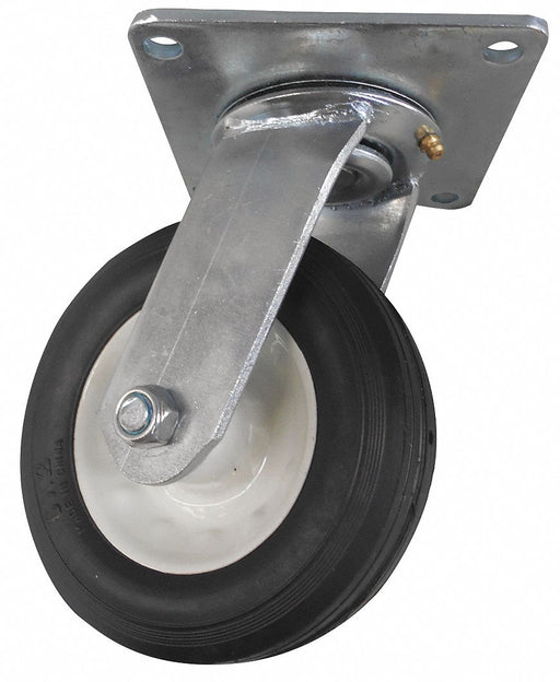 Plate Caster Swivel Rubber 7 3/8 H