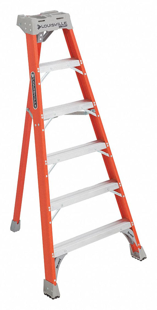 Tripod Stepladder 6 ft H Fiberglass