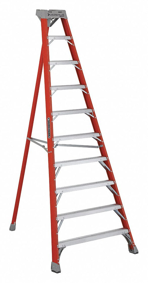 Tripod Stepladder 10 ft H Fiberglass