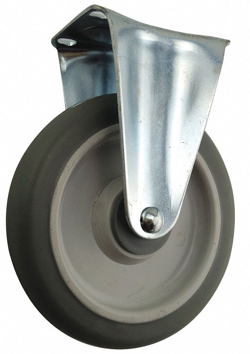 Plate Caster Rigid Rubber 7 5/16 H