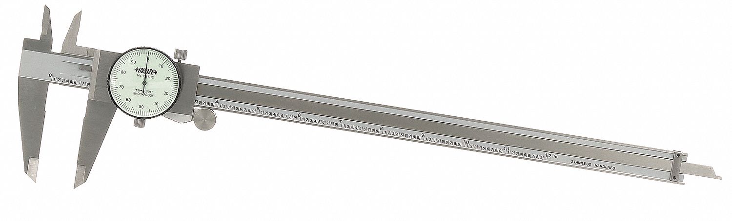 Dial Caliper White 0-12 Range 2 Jaw D