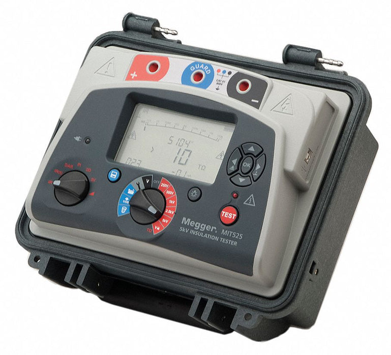 Megohmmeter 50 to 5000V DC Backlit LCD