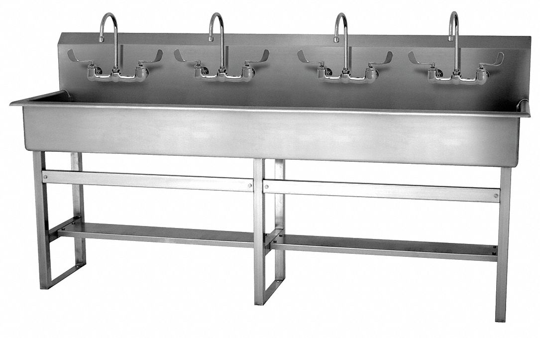 Wash Station 80 x20 x45 Silver