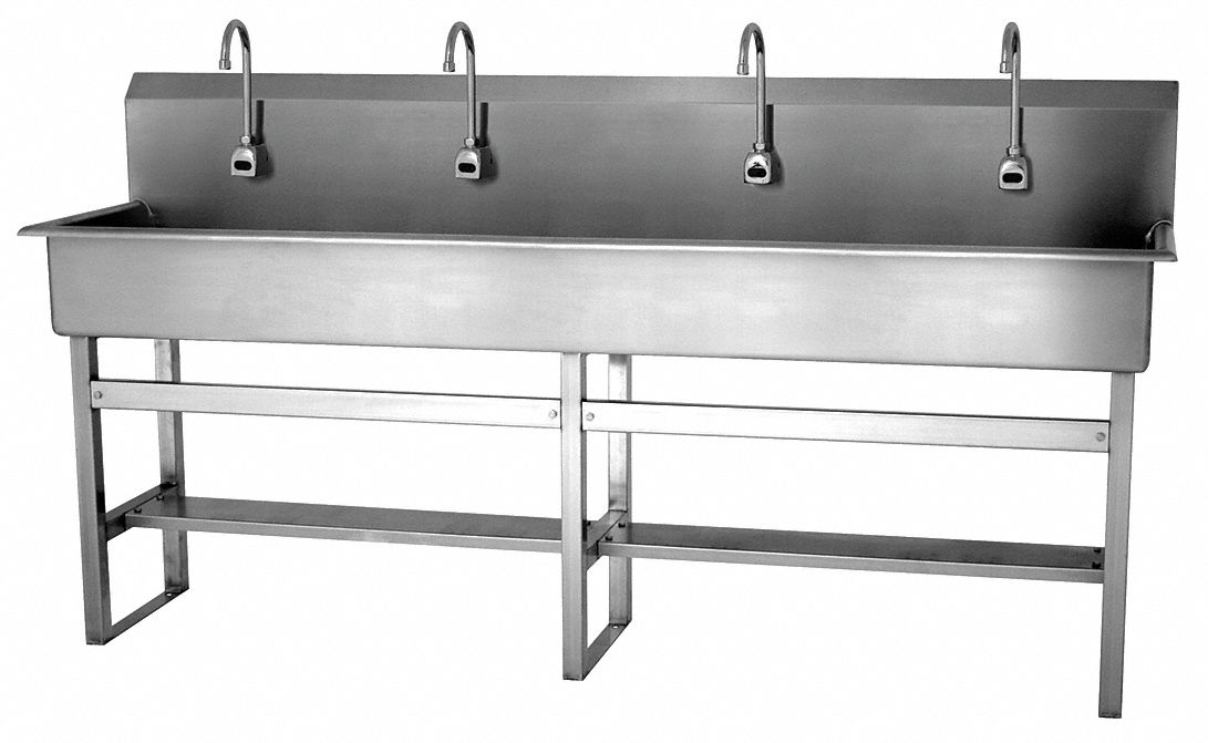 Wash Station 80 x20 x45 Silver