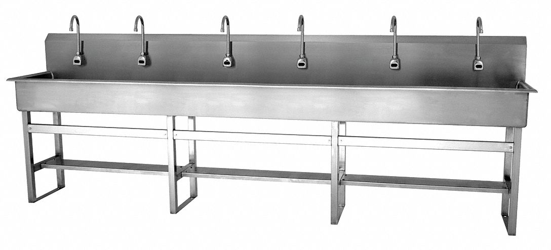 Wash Station 120 x20 x45 Silver