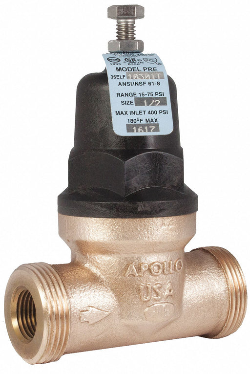 Water Pressure Reducing Valve 1/2 in