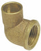 Elbow Bronze Cup 3/4 in MNPT 1/2 in